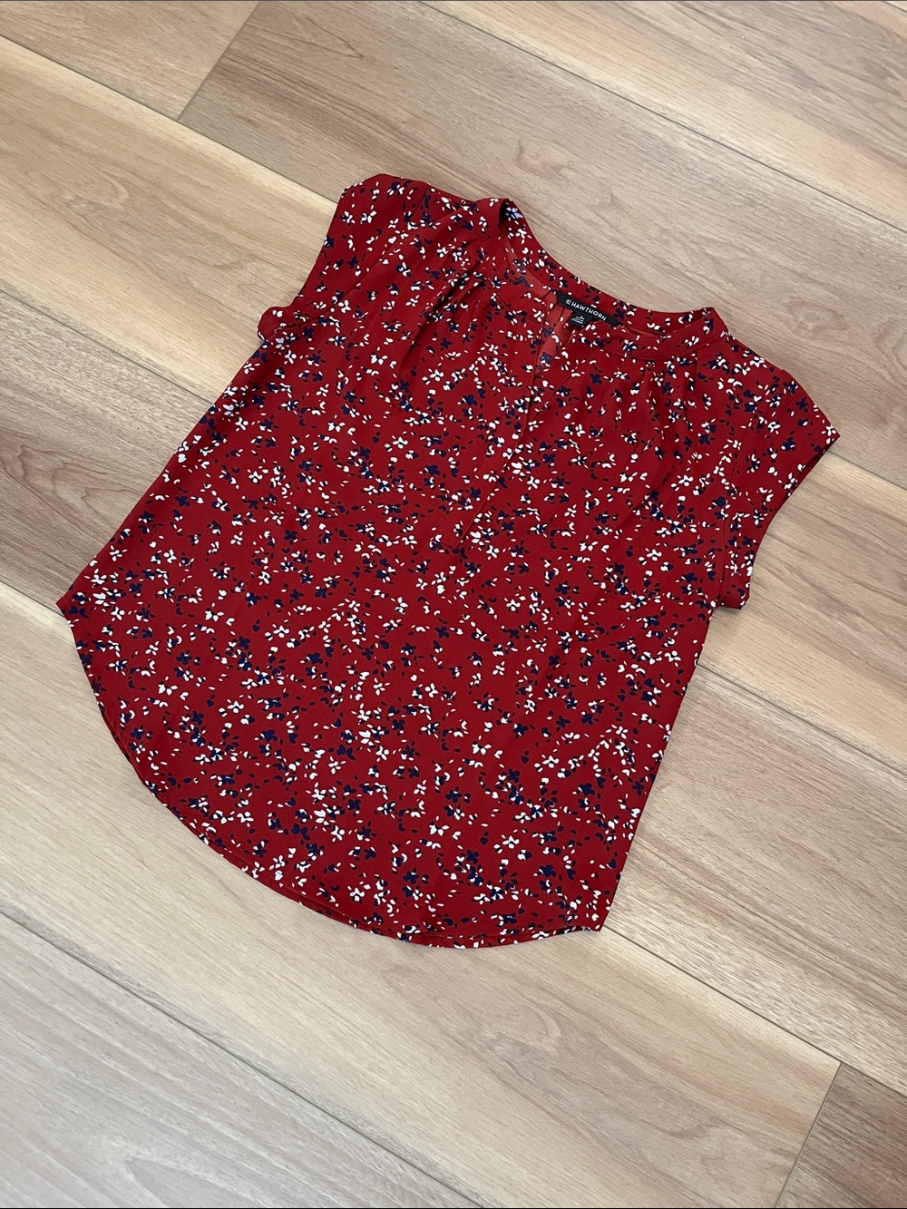 41 Hawthorn Morey Split Neck Short Sleeve Blouse